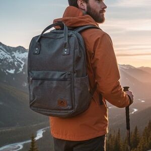 K-Way | Heathered Grey "Gear Up Get Out" Backpack